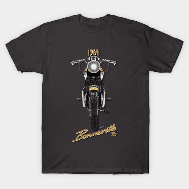 1964 Triumph Bonneville T20 by MotorManiac T-Shirt by MotorManiac